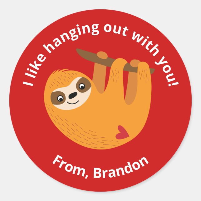 Sticker Rond Petits enfants Valentine (Devant)