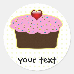 Sticker Rond Petits gâteaux mignons