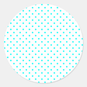 Sticker Rond Petits points Aqua