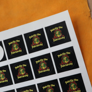 Sticker Rond Petrifier la méduse féministe patriarcale