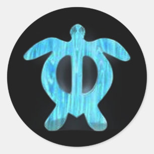 Sticker Rond Petroglyphe de tortue