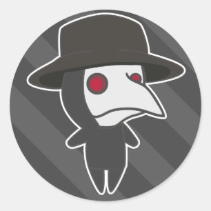 Sticker Rond Peu de docteur de peste