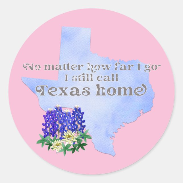 Sticker Rond Peu importe jusqu'où je vais J'appelle toujours Te (Devant)