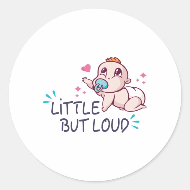 Sticker Rond Peu mais bruyant (Devant)