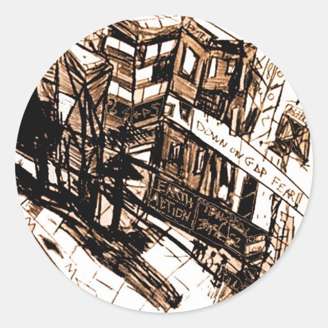 Sticker Rond peur du PIB (Devant)