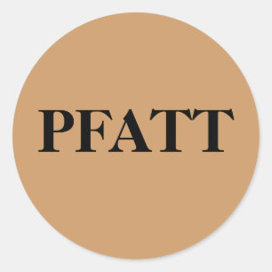 Sticker Rond PFATT- bibelots et trésors primitifs d'art