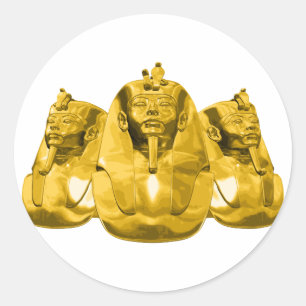 Sticker Rond Pharaons d'or