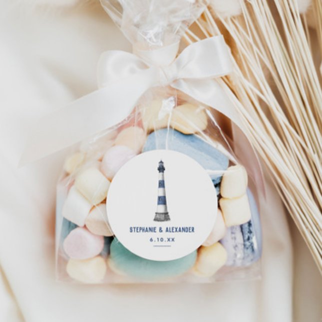 Sticker Rond Phare bleu blanc (Créateur téléchargé)