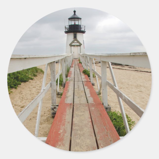 Sticker Rond Phare de Brant Point (Devant)