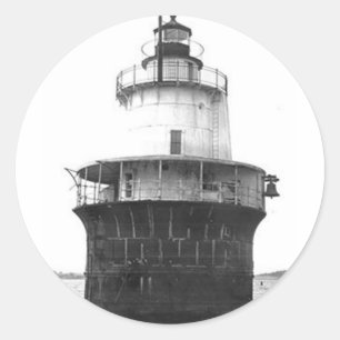 Sticker Rond Phare de Lubec Channel