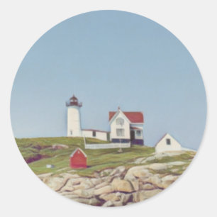 Sticker Rond Phare de Nubble