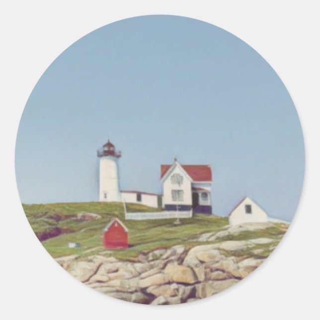 Sticker Rond Phare de Nubble (Devant)