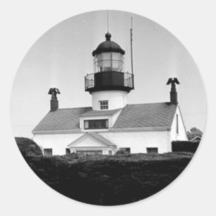 Sticker Rond Phare de Point Pinos