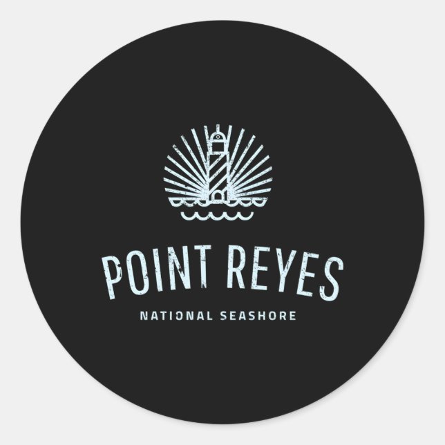 Sticker Rond Phare de Point Reyes San Francisco Californie (Devant)