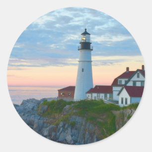 Sticker Rond Phare principal de Portland