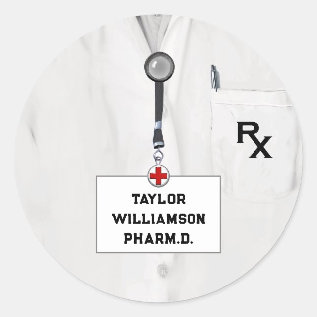Sticker Rond Pharmacie (Devant)