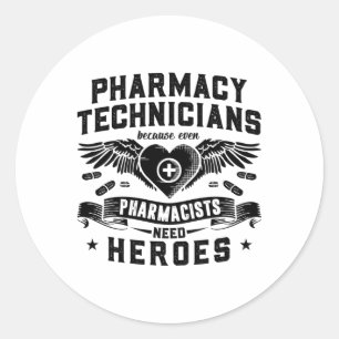 Sticker Rond Pharmaciens Techniciens en pharmacie Technicien Te