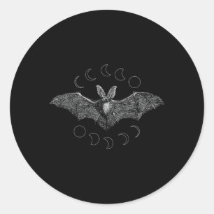Sticker Rond Phases De La Lune Vampire Bat Goth Lunar sorch Wi