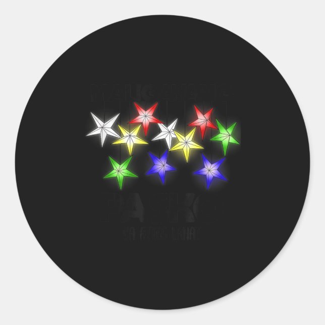 Sticker Rond Philipnes Linas Filino Christmas Parol Xmas Pasko  (Devant)