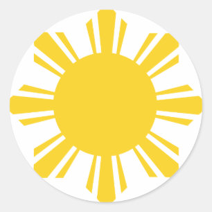 Sticker Rond Philippines Sun par AiReal Apparel