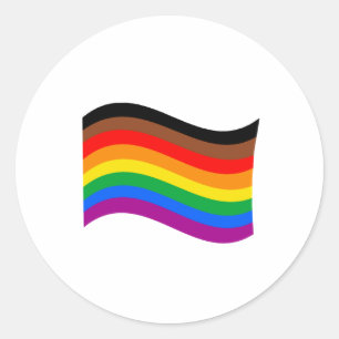 Sticker Rond Philly Rainbow Pride