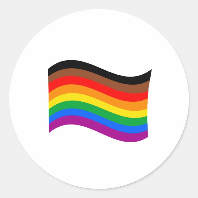 Sticker Rond Philly Rainbow Pride (Devant)