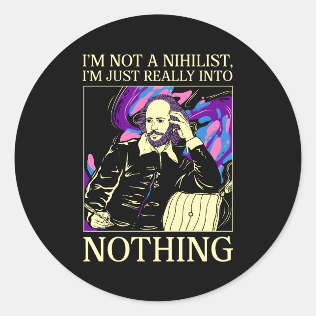 Sticker Rond Philosophe Catholique Je Ne Suis Pas Une Théorie N (Devant)