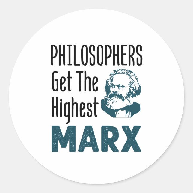 Sticker Rond Philosophie Marx la plus haute (Devant)