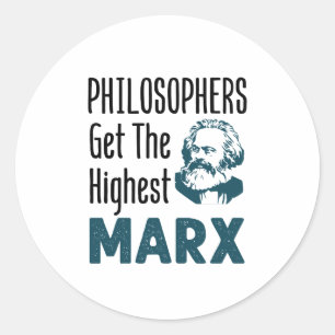 Sticker Rond Philosophie Marx la plus haute