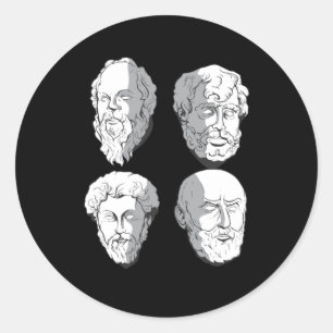 Sticker Rond Philosophie stoïque