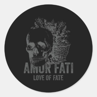 Sticker Rond Philosophie stoïque Gris Avec Traducteur Stoïcisme