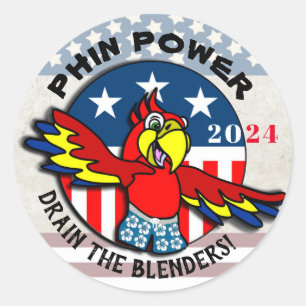 Sticker Rond Phin Power 2024