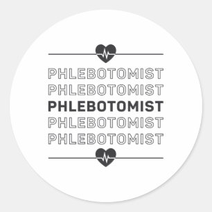 Sticker Rond Phlebotomiste Phlebotomie Médicale infirmière méde