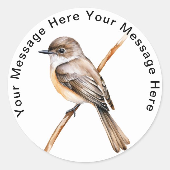 Sticker Rond Phoebe orientale (Devant)