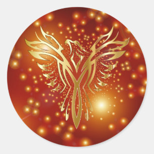 Sticker Rond Phoenix