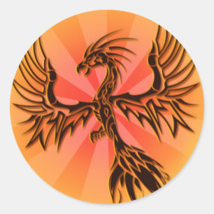 Sticker Rond Phoenix