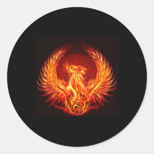 Sticker Rond Phoenix Magical Bird