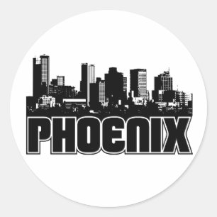 Sticker Rond Phoenix Skyline