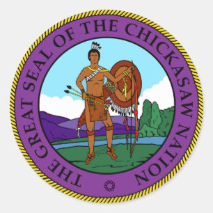 Sticker Rond Phoque de la nation de Chickasaw