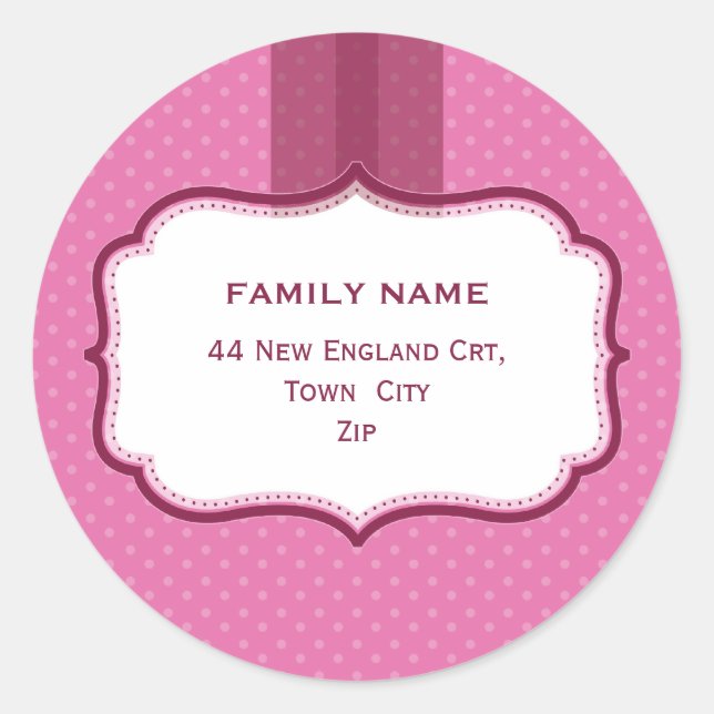 Sticker Rond PHOQUES D'ADRESSE PERSONNALISÉS :: lustre 2 (Devant)