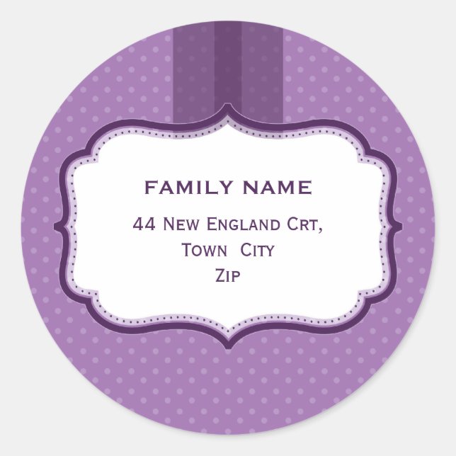 Sticker Rond PHOQUES D'ADRESSE PERSONNALISÉS :: lustre 6 (Devant)