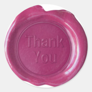 Sticker Rond Phoques de cire Faux - Rose - Bold - Merci
