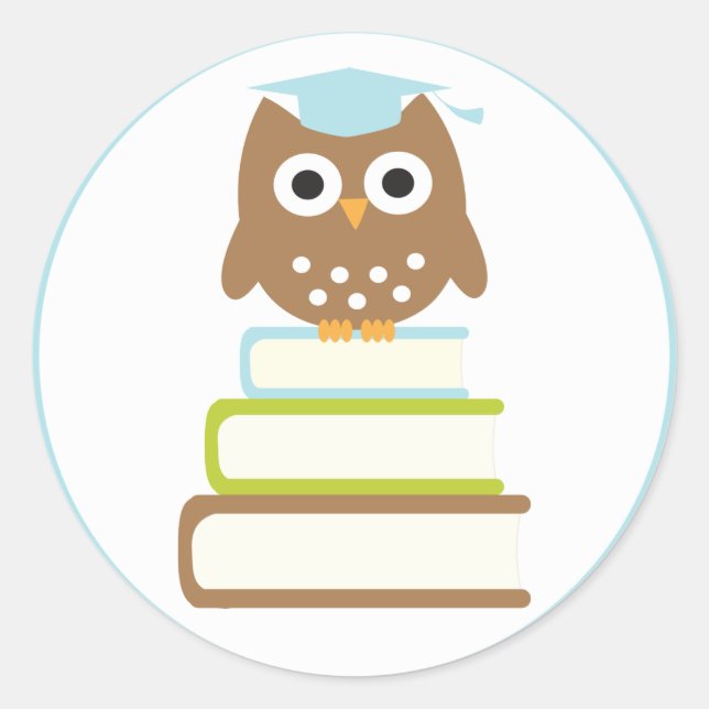 Sticker Rond Phoques de l'enveloppe de graduation de la Chouett (Devant)