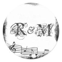 Phoques de musique en papier déchiré