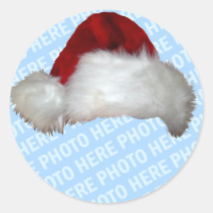Sticker Rond Phoques de Noël Modèles photo personnalisables