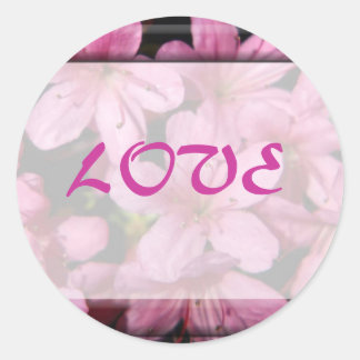 Sticker Rond Phoques d'enveloppe d'amour