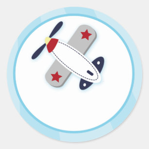 Sticker Rond Phoques d'enveloppe d'avion d'avion d'avion d'avio