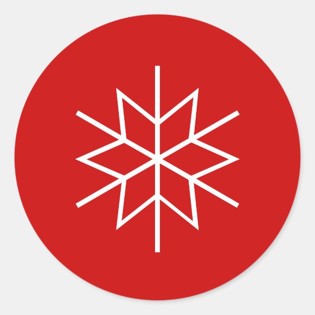 Sticker Rond Phoques d'enveloppe de Noël avec conception de fla (Devant)