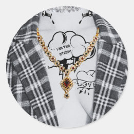 Sticker Rond Phoques d'Halloween gothiques de Bad et Boojee