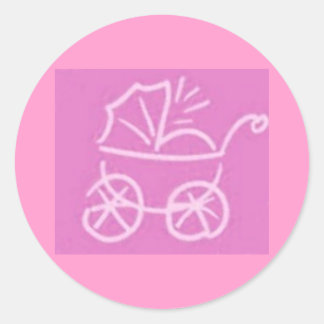 Sticker Rond Phoques Enveloppe Fille Bébé